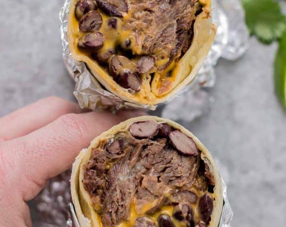 Braised Beef Nacho Burrito