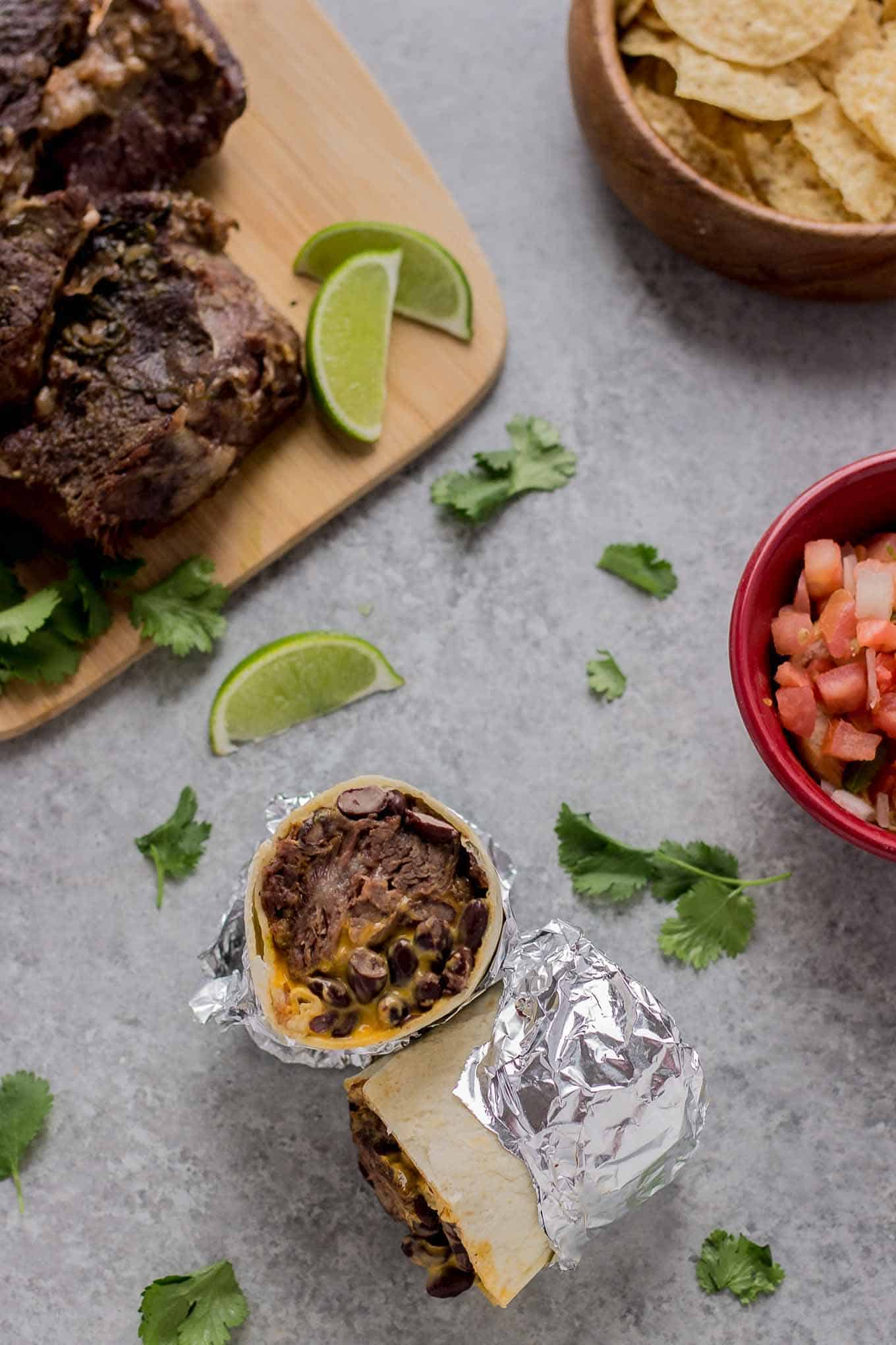 Braised Beef Nacho Burritos Strawberry Blondie Kitchen