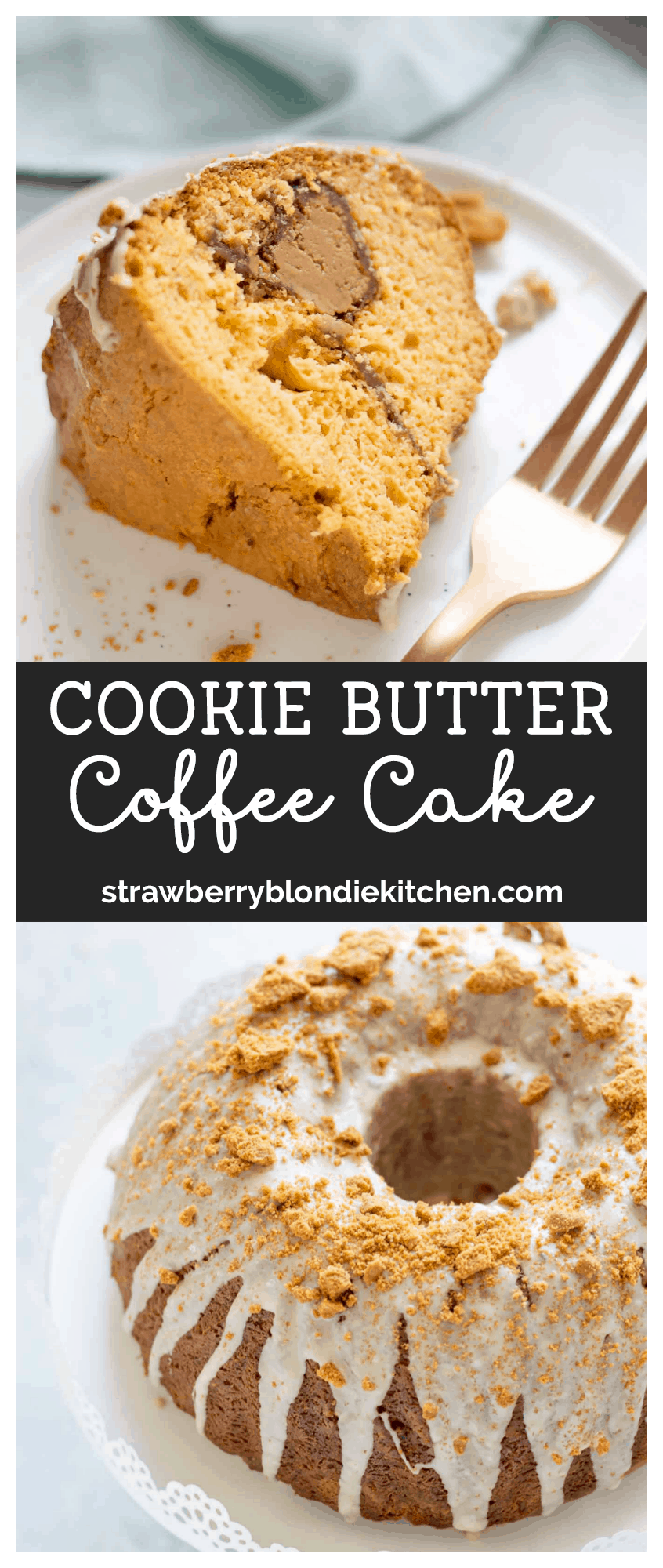 Cookie Butter Coffee Cake Strawberry Blondie Kitchen