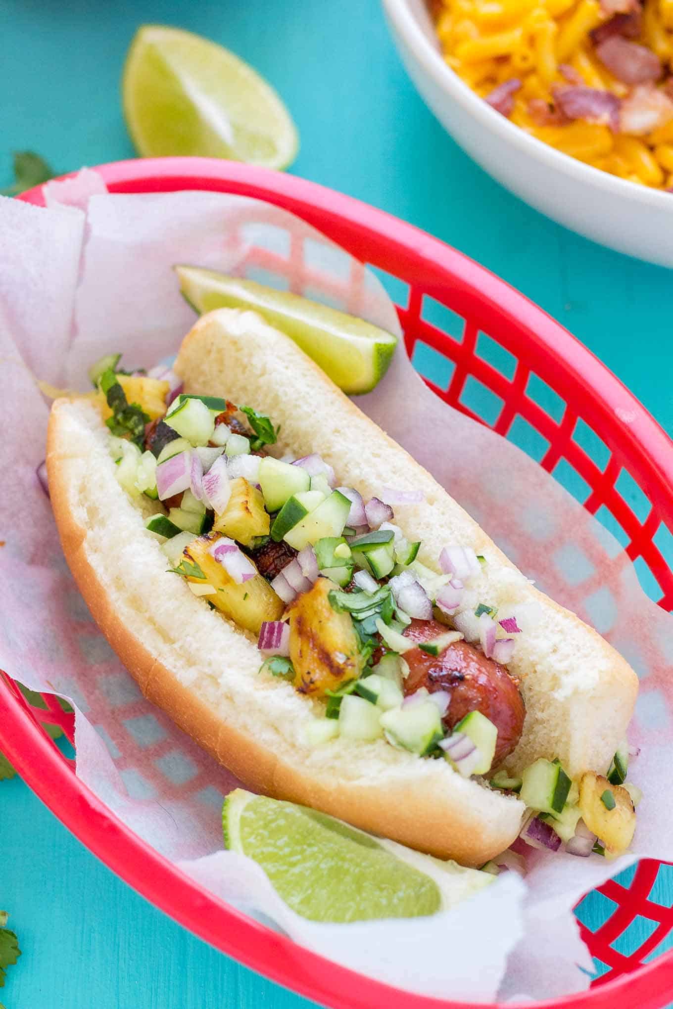Hawaiian BBQ Hot Dogs Strawberry Blondie Kitchen