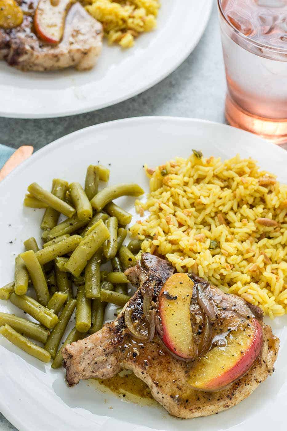 Peach and Dijon Pork Chops - Strawberry Blondie Kitchen