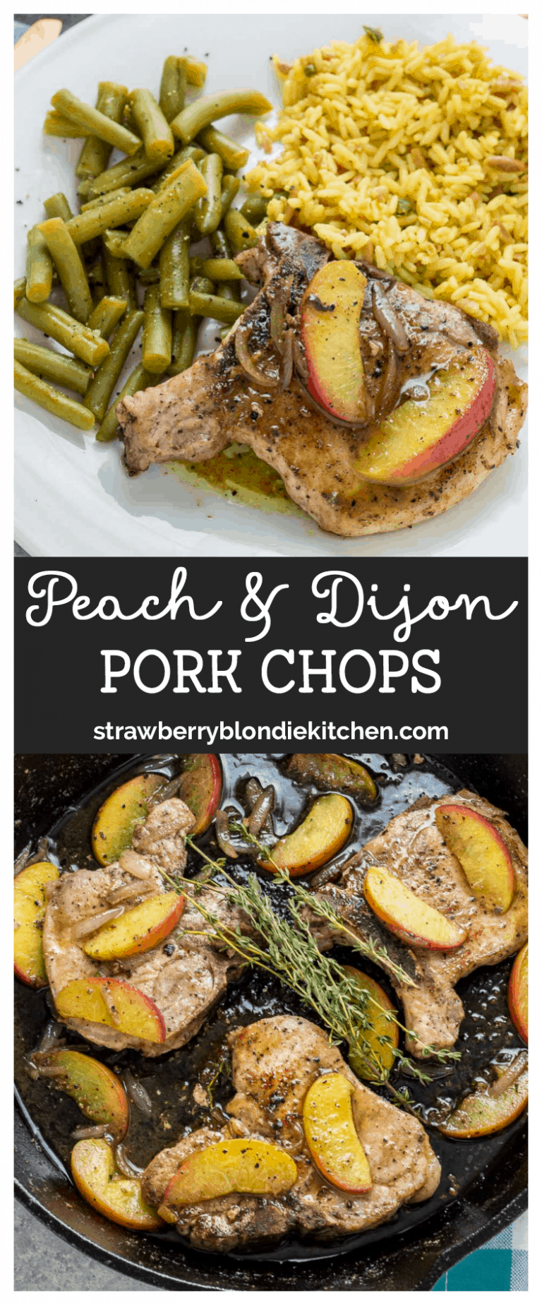 Peach and Dijon Pork Chops - Strawberry Blondie Kitchen