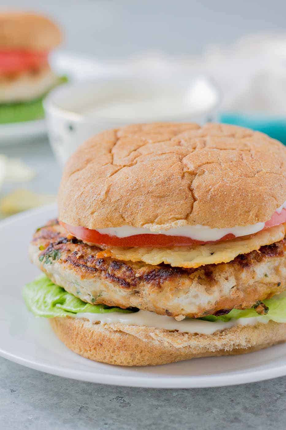 Chicken Caesar Burgers Strawberry Blondie Kitchen