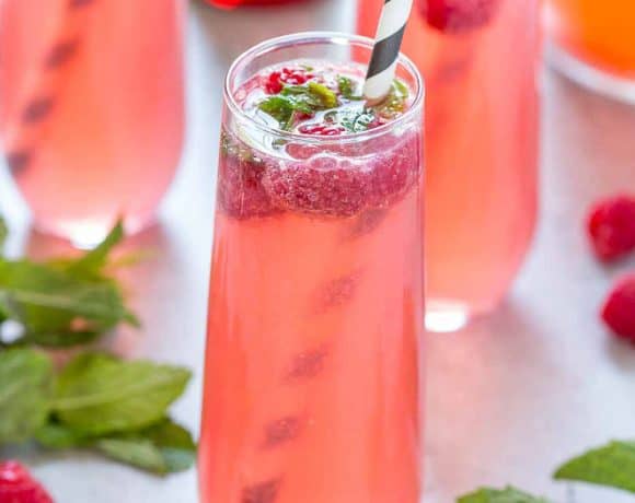 Raspberry Coconut Mojitos