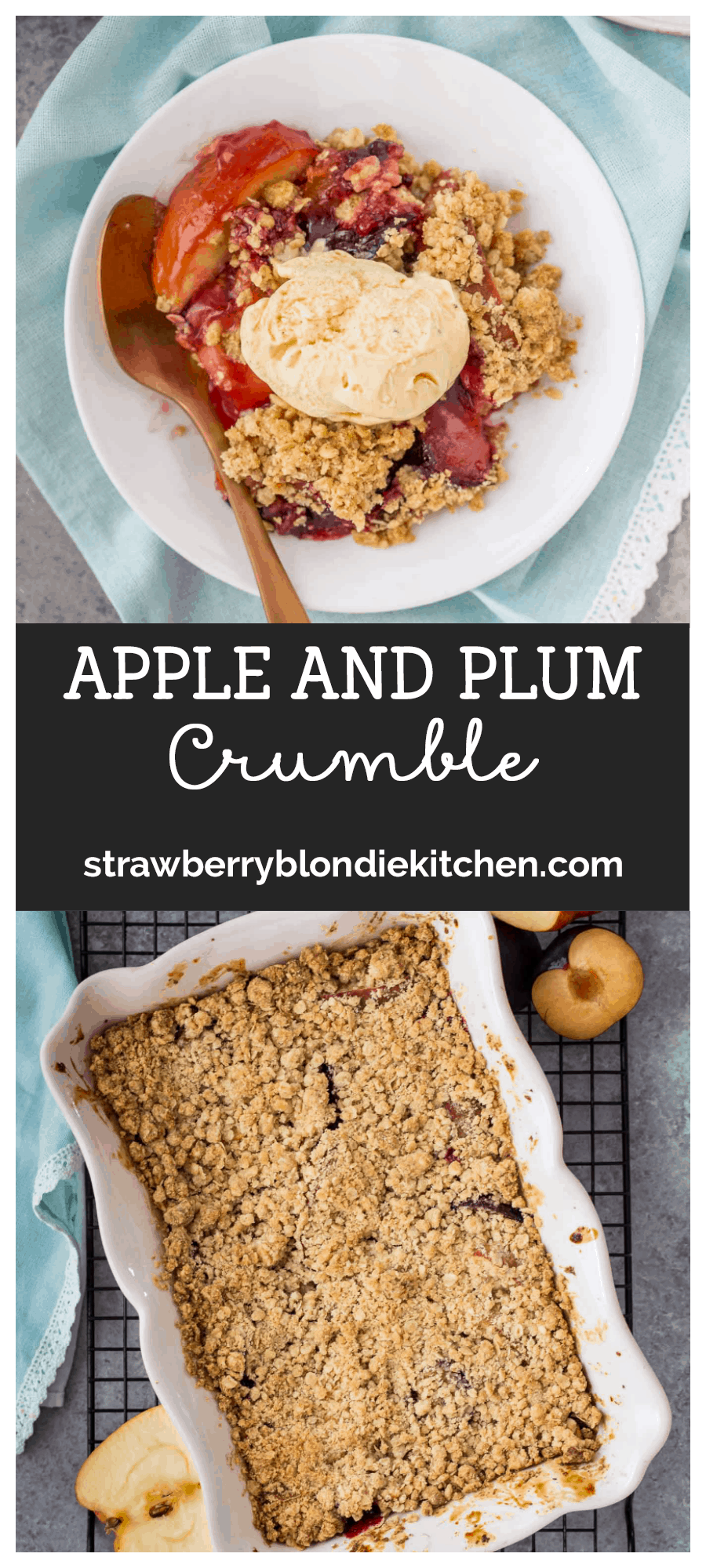 Apple and Plum Crumble - Strawberry Blondie Kitchen