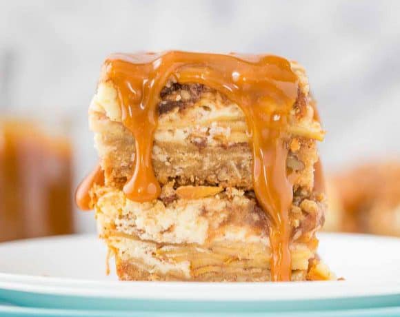 Caramel Apple Cheesecake Bars