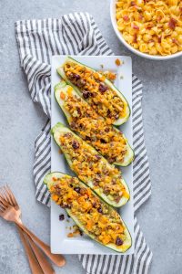 Zucchini Stuffing Boats