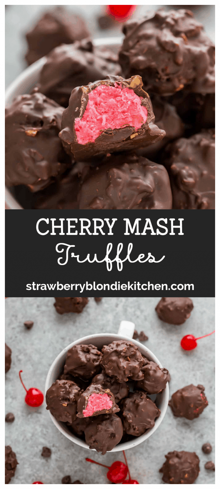 Cherry Mash Truffles Strawberry Blondie Kitchen