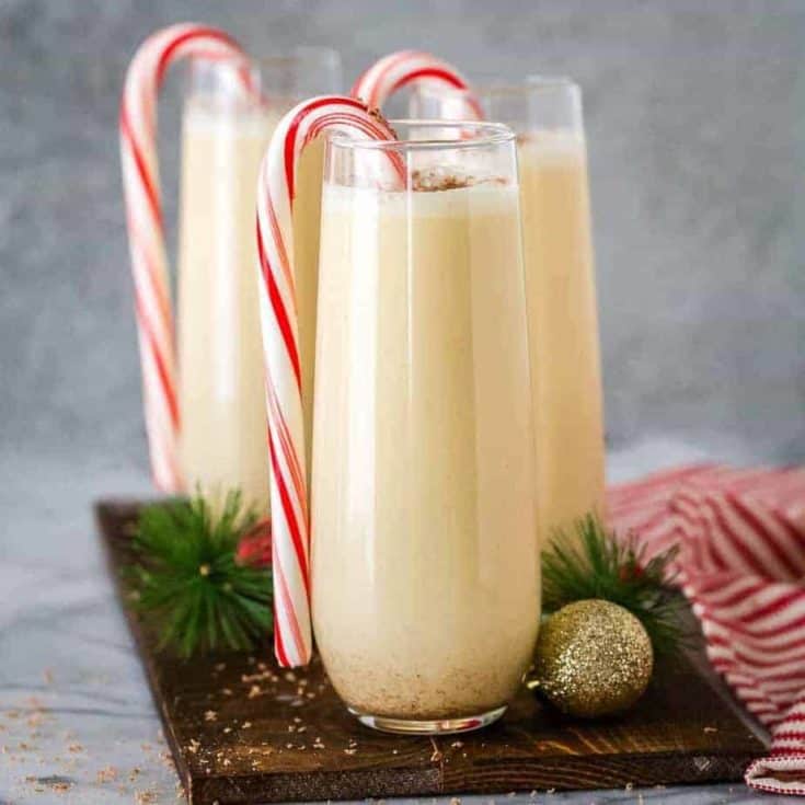 Chocolate Peppermint Eggnog Cocktail - Strawberry Blondie Kitchen