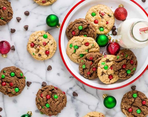 Christmas Monster Cookies 2 ways