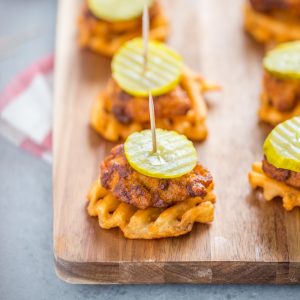 Nashville Hot Chicken Waffle Bites