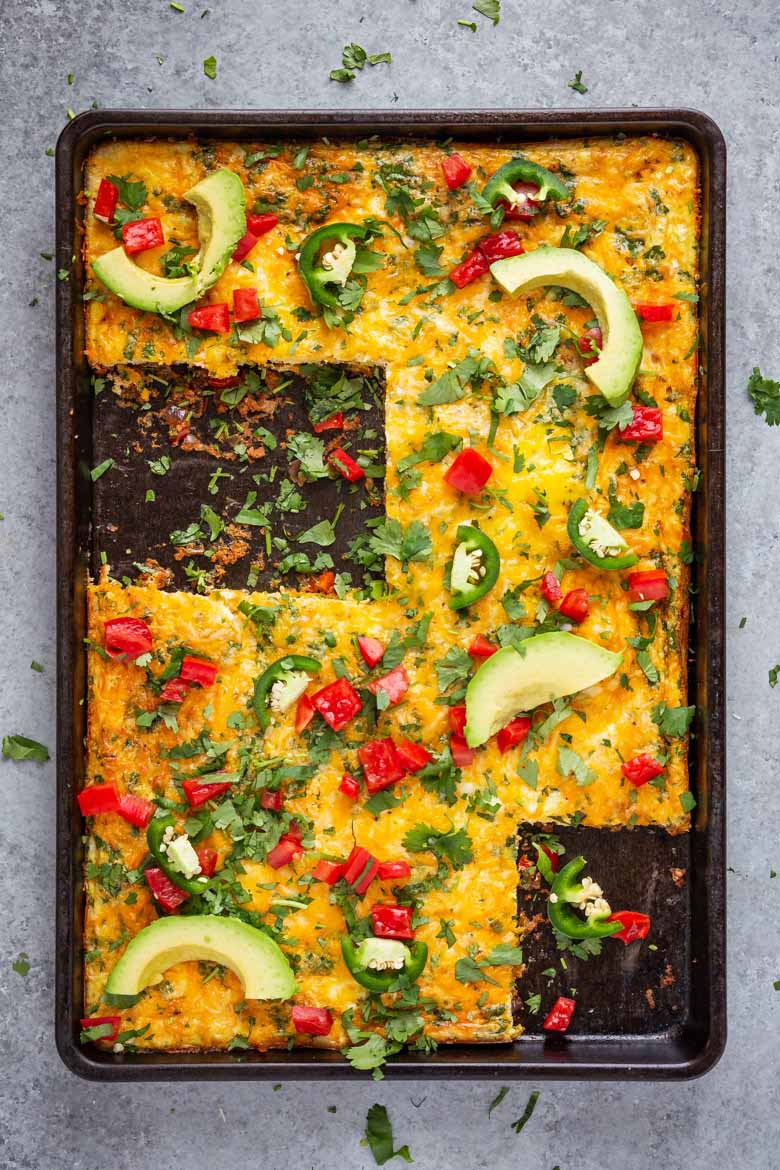 Sheet Pan Mexican Frittata Strawberry Blondie Kitchen