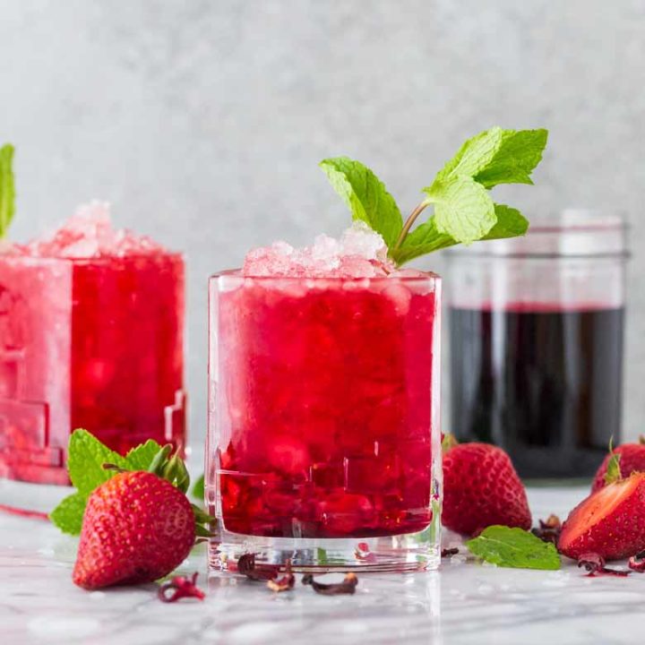 Strawberry Hibiscus Mint Julep