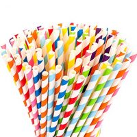 Hiware 200-Pack Biodegradable Paper Straws