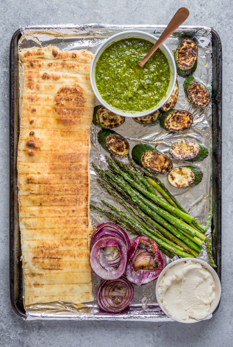 Grilled Vegetable Flatbreads with Ricotta and Salsa Verde Strawberry