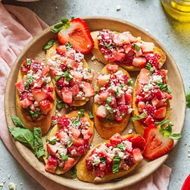 Strawberry Blue Cheese Bruschetta