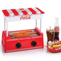 Nostalgia HDR565COKE Coca-Cola Hot Dog Roller and Bun Warmer, 8 Hot Dog and 6 Bun Capacity