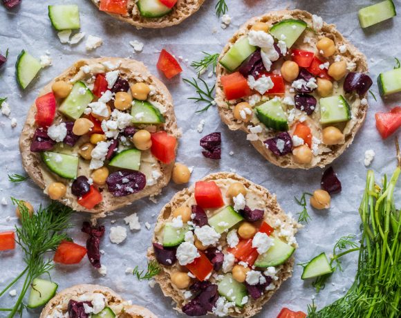 Greek English Muffin Pizzas