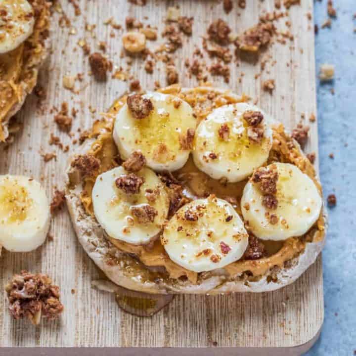 Peanut Butter Banana English Muffins