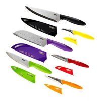 ZYLISS 6 Piece Kitchen Knife Set with Sheath Covers, Stainless Steel