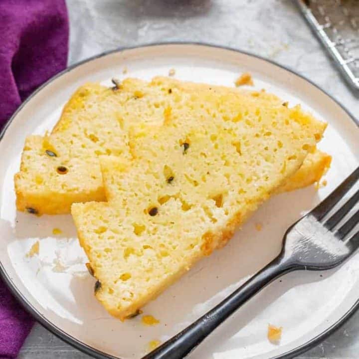 Passion Fruit Coconut Loaf Cake