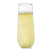 Libbey Stemless Champagne Flute Glasses, Set of 12