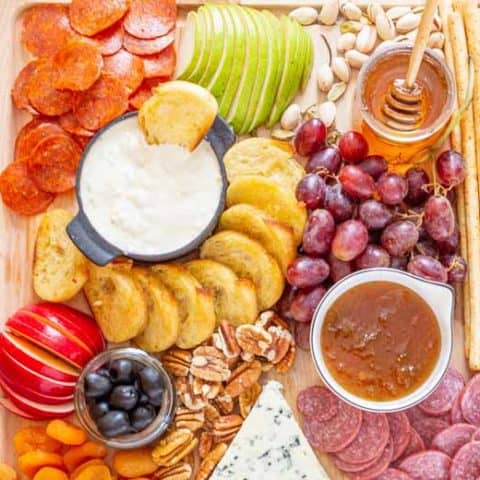 Blue Cheese Fondue Charcuterie Board