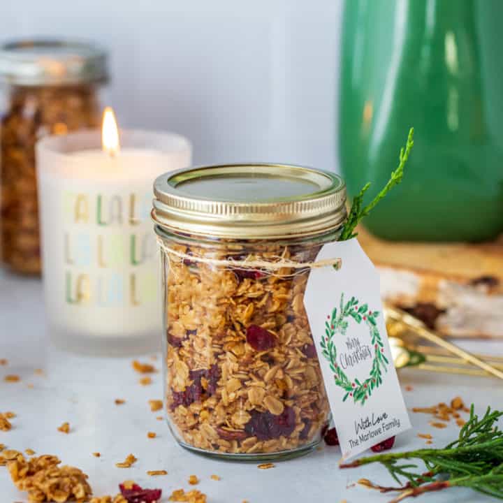 Homemade Baked Granola in a Jar