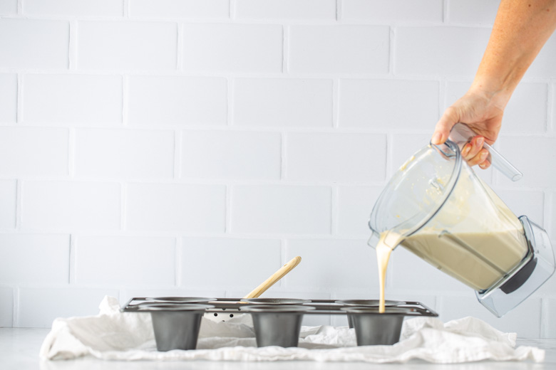 Pour popover batter into popover pan or muffin tins