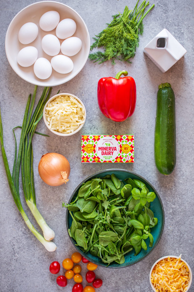 Ingredients for Garden Herb Frittata