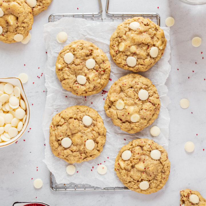 White Chocolate Cranberry Oatmeal Cookies