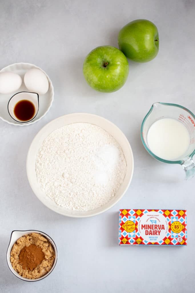 ingredients needed to make apple fritter loaf