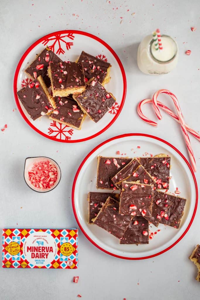 trays of Peppermint Blondies