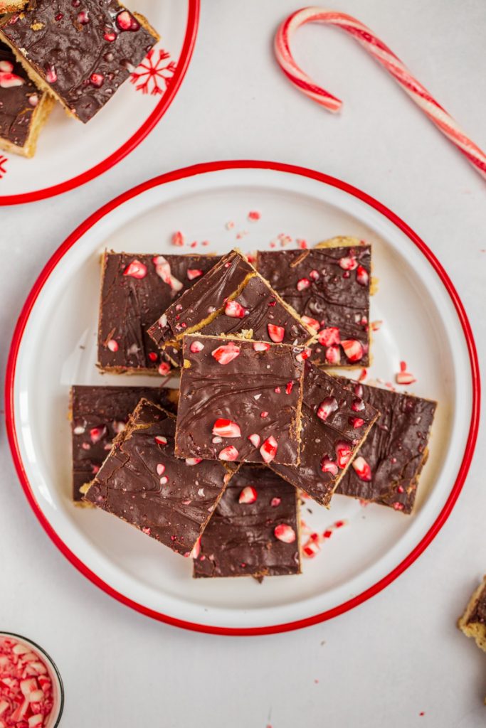 Tray of Peppermint Blondies