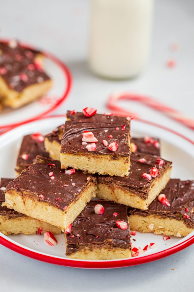 Stack of Peppermint Blondies
